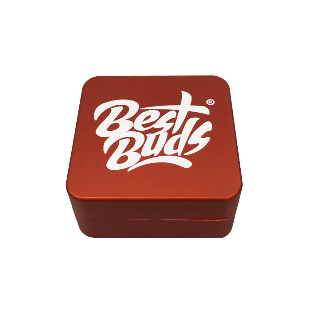 Best Buds Flat Square Rust - Aluminum Grinder (2 parts - 50mm)