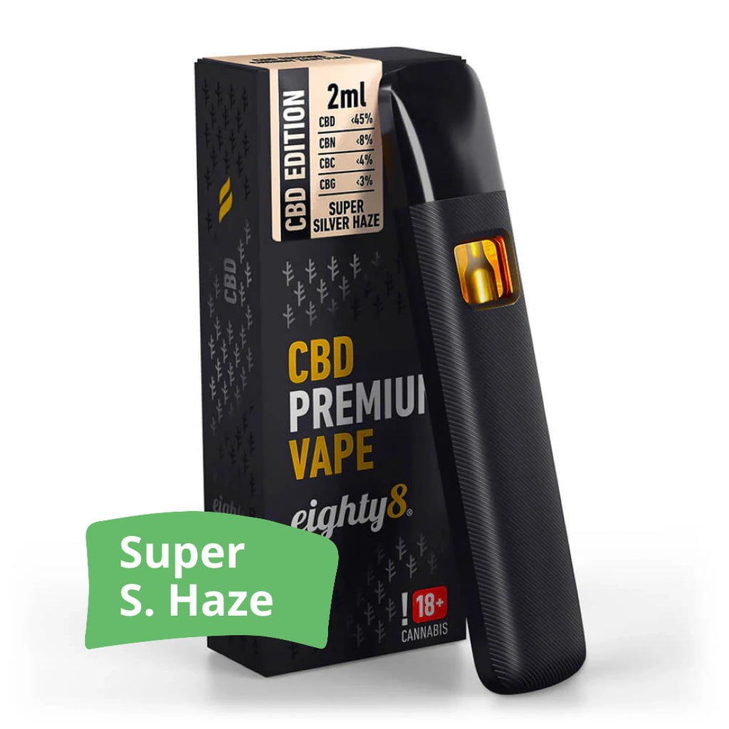 Eighty8 Super Silver Haze - Vape Descartável de CBD (60% CBD+CBN+CBG)