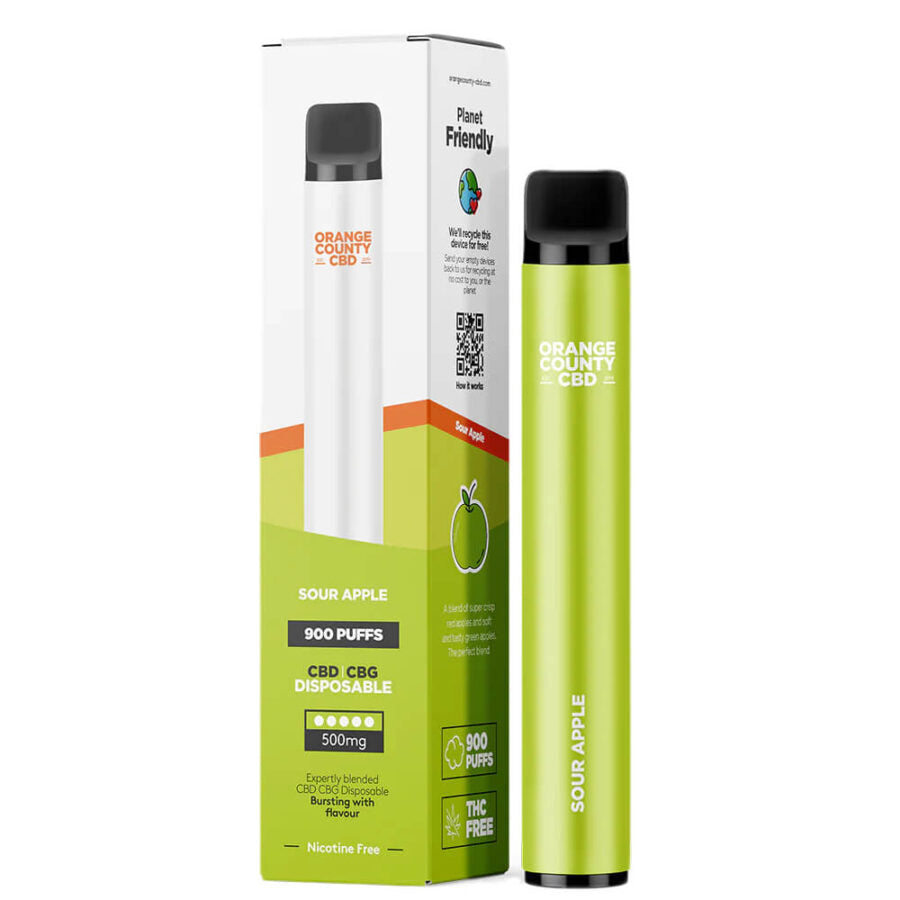 Orange County Sour Apple - Vape Descartável de CBD (900 puffs) - CBDream