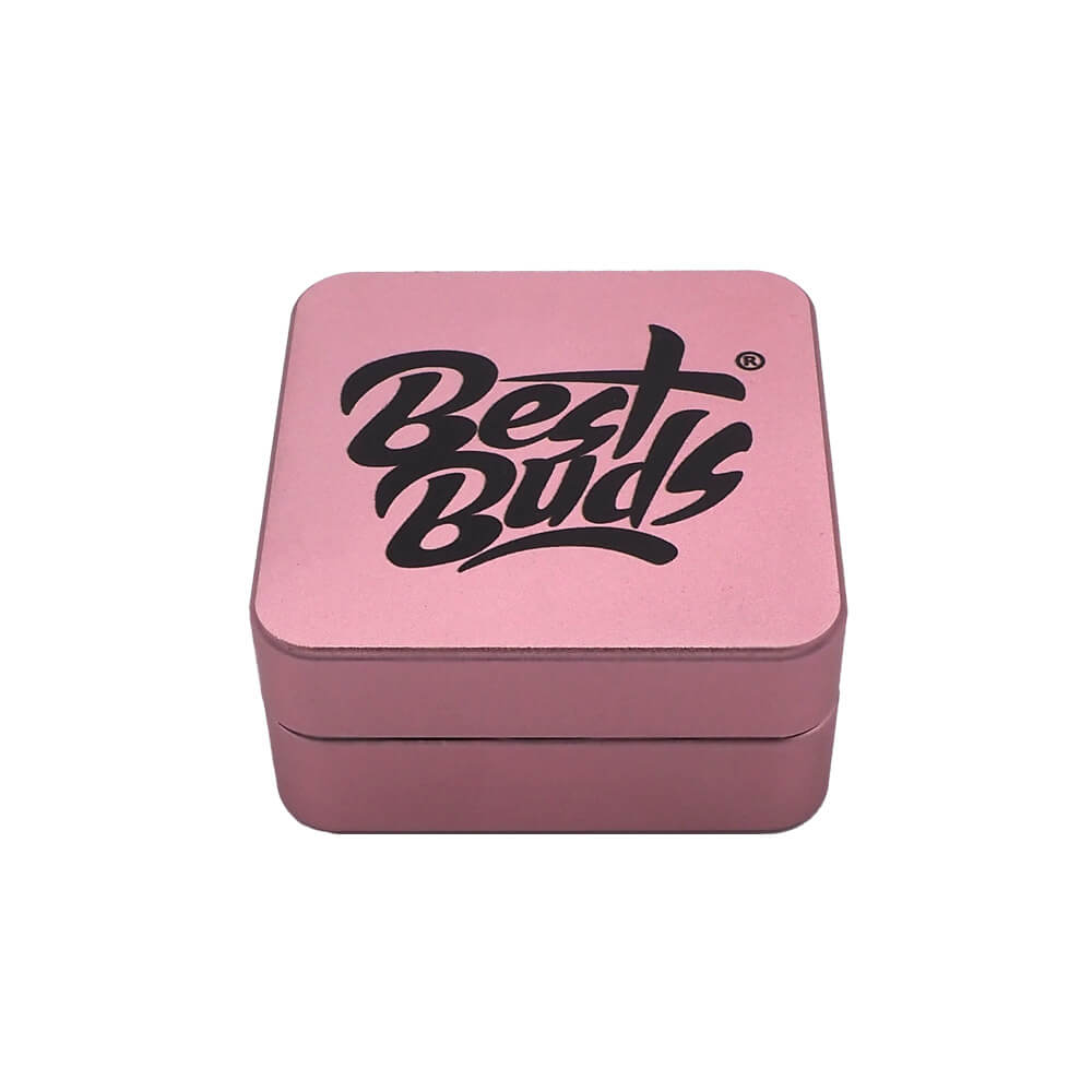 Best Buds Flat Square Flamingo - Grinder de Aluminio (2 partes - 50mm)